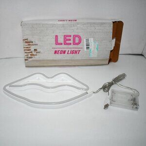 Blue Lips Neon Sign, LED Light Wall Decor, NWT   Color: Blue Material: Plastic